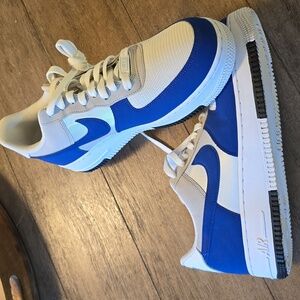 Nike Air Force 1Blue and White Sneakers Size 10m